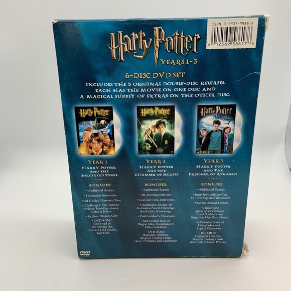 Harry Potter Sorcerer's Stone Chamber of Secrets Azkaban 6-Disc DVD Set - Picture 3 of 5